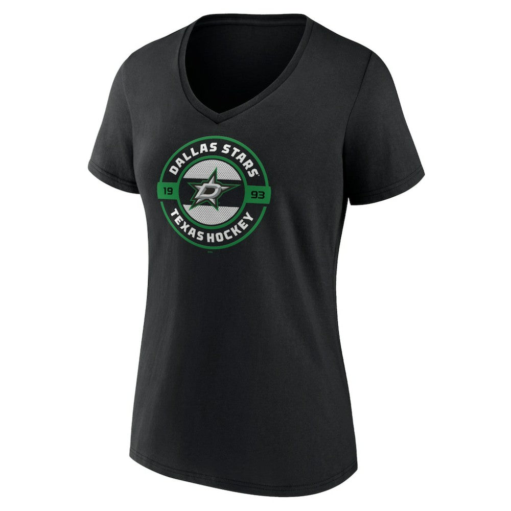 Dallas Stars - Women's Native V-Neck T-Shirt Black