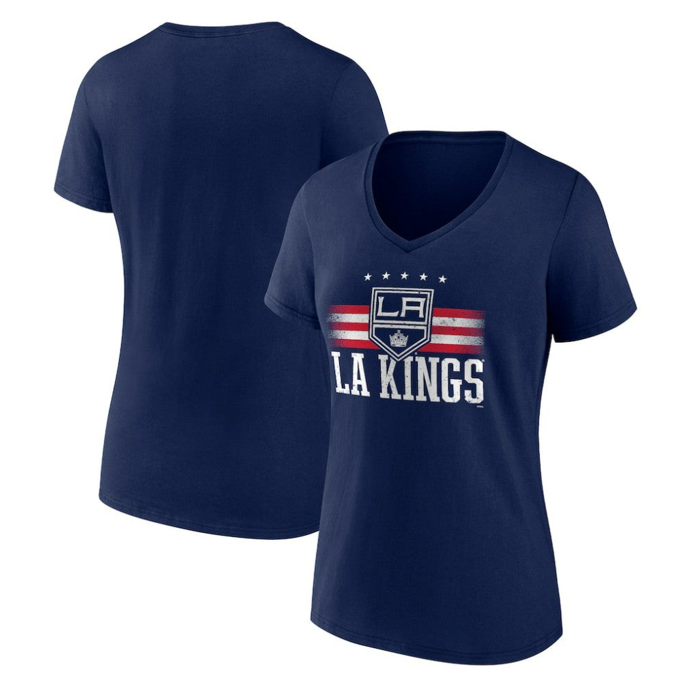 Los Angeles Kings - Women's Americana Team V-Neck T-Shirt Navy