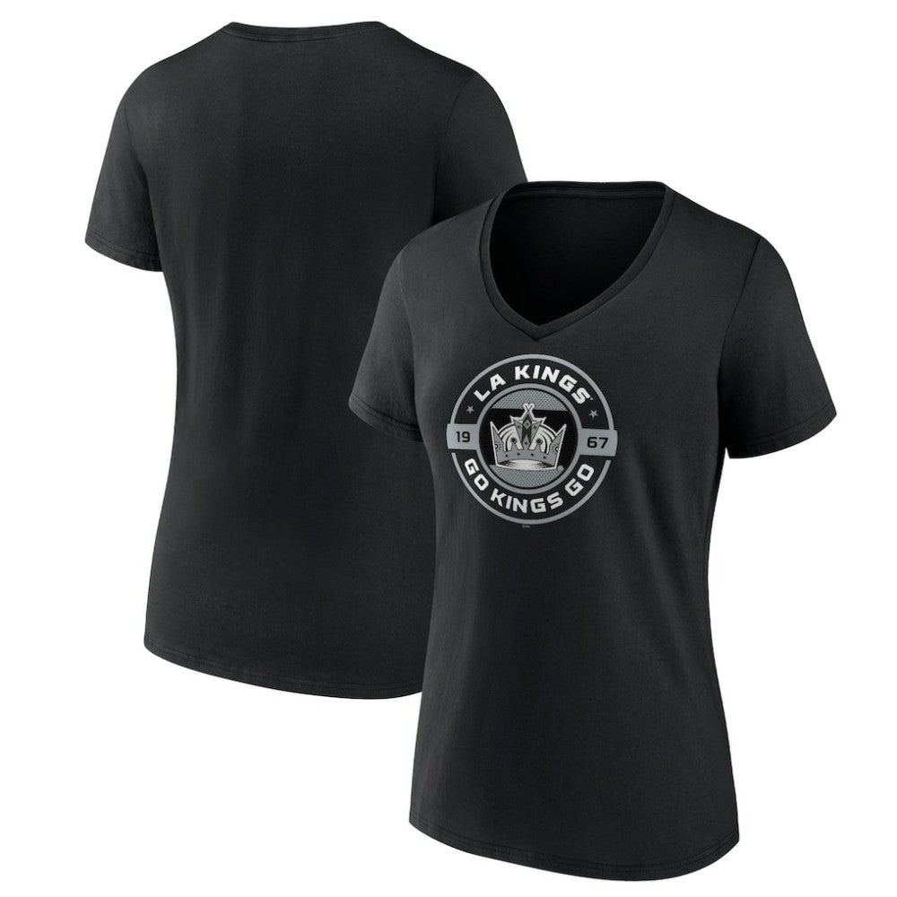 Los Angeles Kings - Women's Native V-Neck T-Shirt Black