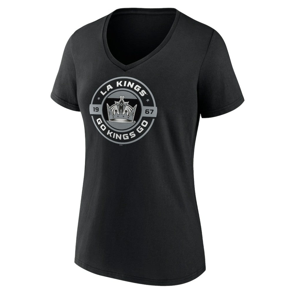 Los Angeles Kings - Women's Native V-Neck T-Shirt Black