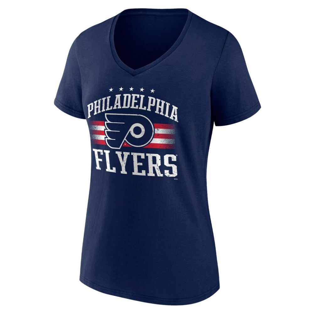 Philadelphia Flyers - Women's Americana Team V-Neck T-Shirt Navy