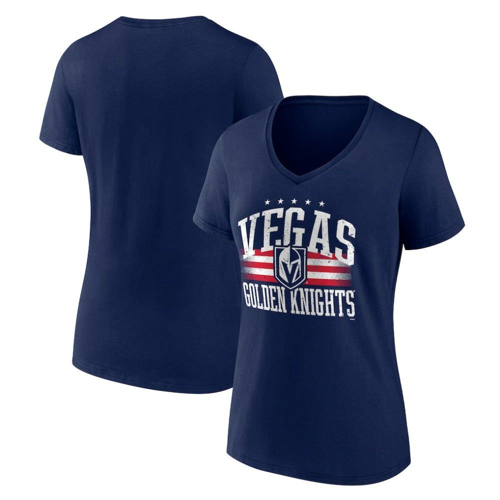Vegas Golden Knights Women's Americana Team V-Neck T-Shirt Navy