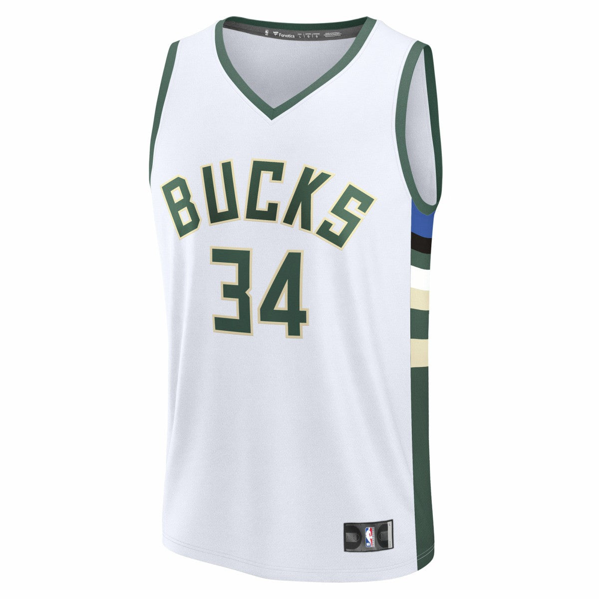 Giannis Antetokounmpo Milwaukee Bucks Fast Break Replica Player Jersey - Association Edition - White | NBA Jerseys
