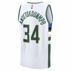 Fanatics - Giannis Antetokounmpo Milwaukee Bucks Fast Break Replica Player Jersey - Association Edition - White