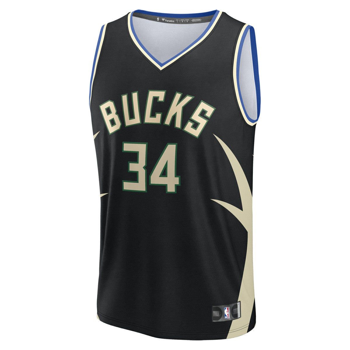 Giannis Antetokounmpo Milwaukee Bucks Fast Break Replica Player Jersey - Statement Edition - Black | NBA Jerseys