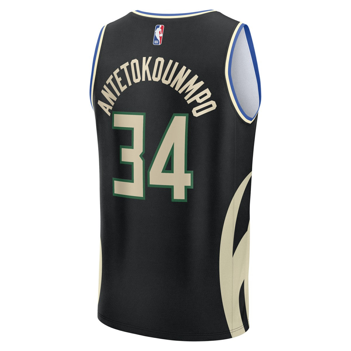 Giannis Antetokounmpo Milwaukee Bucks Fast Break Replica Player Jersey - Statement Edition - Black | NBA Jerseys