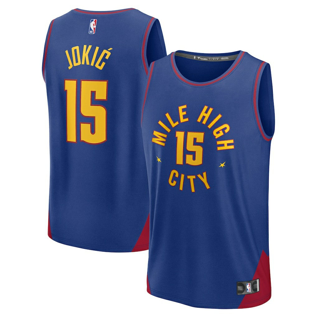 Fanatics - Nikola Jokic Denver Nuggets Fast Break Replica Player Jersey - Statement Editi- Blue