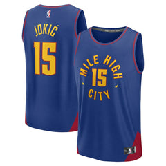 Fanatics - Nikola Jokic Denver Nuggets Fast Break Replica Player Jersey - Statement Editi- Blue