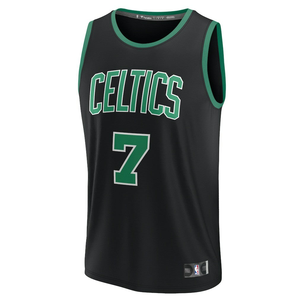 Fanatics - Jaylen Brown Boston Celtics Youth Fast Break Replica Player Jersey - Statement Edition - Black