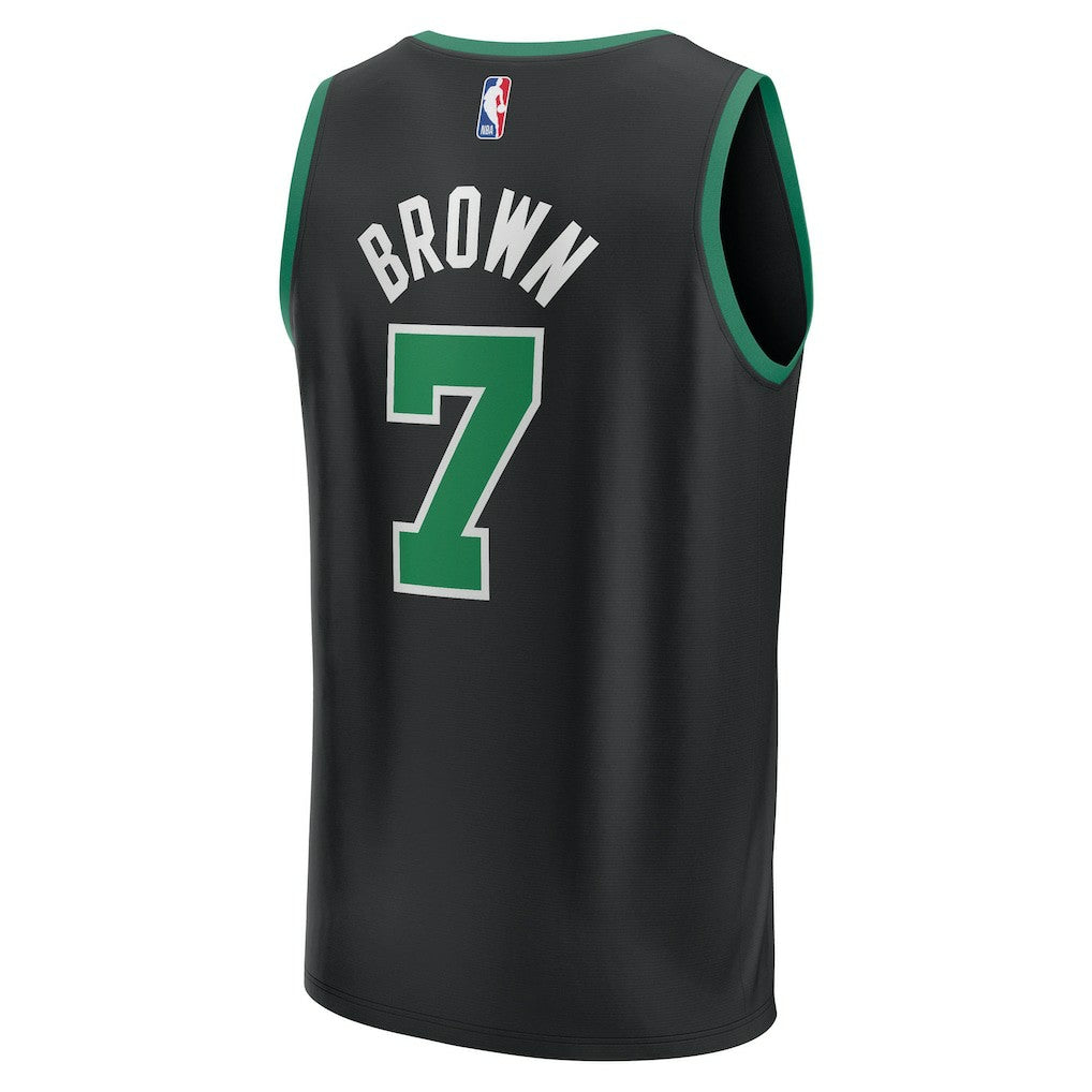 Fanatics - Jaylen Brown Boston Celtics Youth Fast Break Replica Player Jersey - Statement Edition - Black