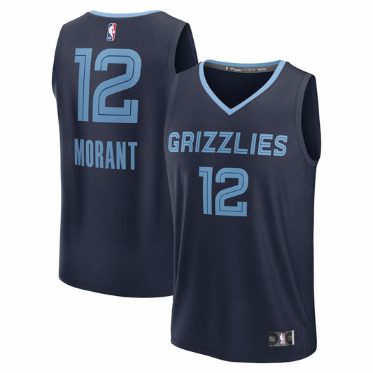 Ja Morant Memphis Grizzlies Youth Fast Break Replica Player Jersey - Icon Edition - Navy | NBA Jerseys