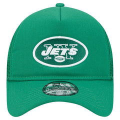 New York Jets New Era 9FORTY A-Frame Trucker Adjustable Hat Green - NFL