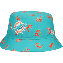 Miami Dolphins New Era City Originals Bucket Hat Aqua - NFL