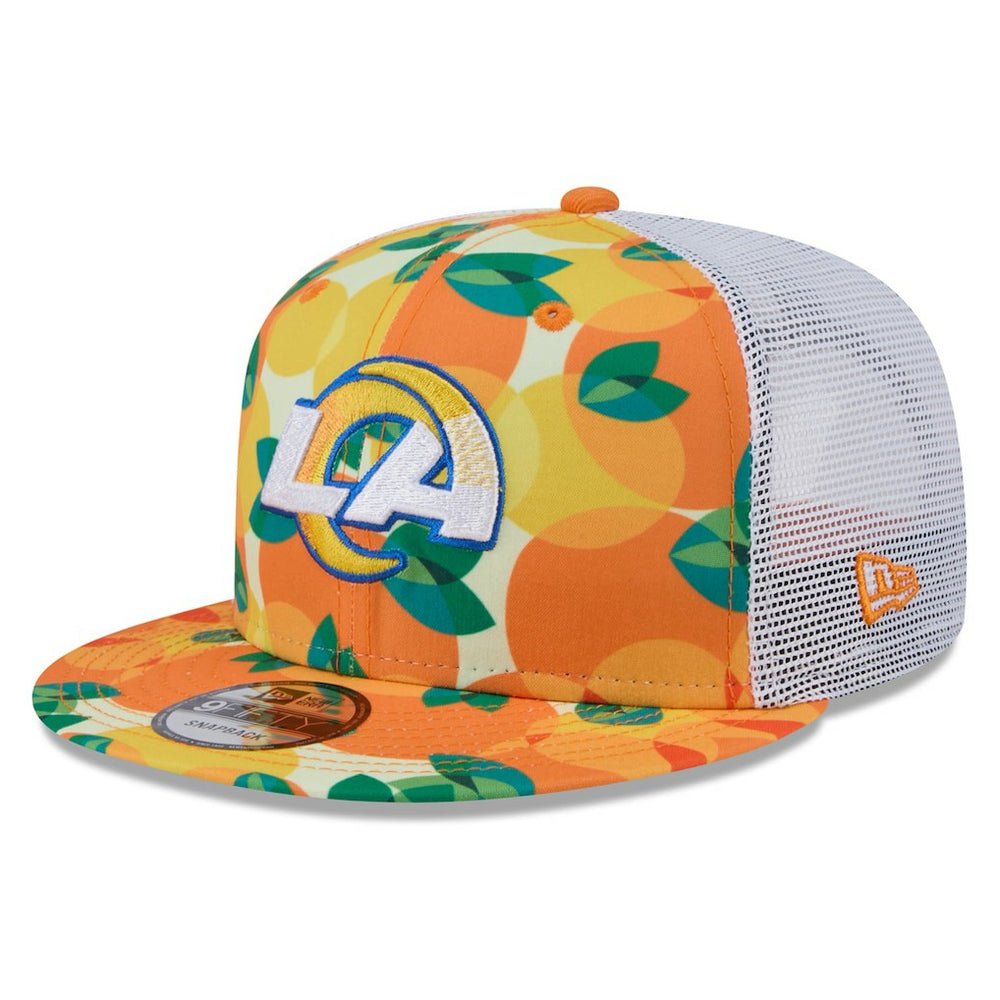 Los Angeles Rams New Era Citrus 9FIFTY Trucker Snapback Hat Orange - NFL