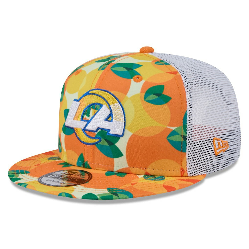 Los Angeles Rams New Era Citrus 9FIFTY Trucker Snapback Hat Orange - NFL