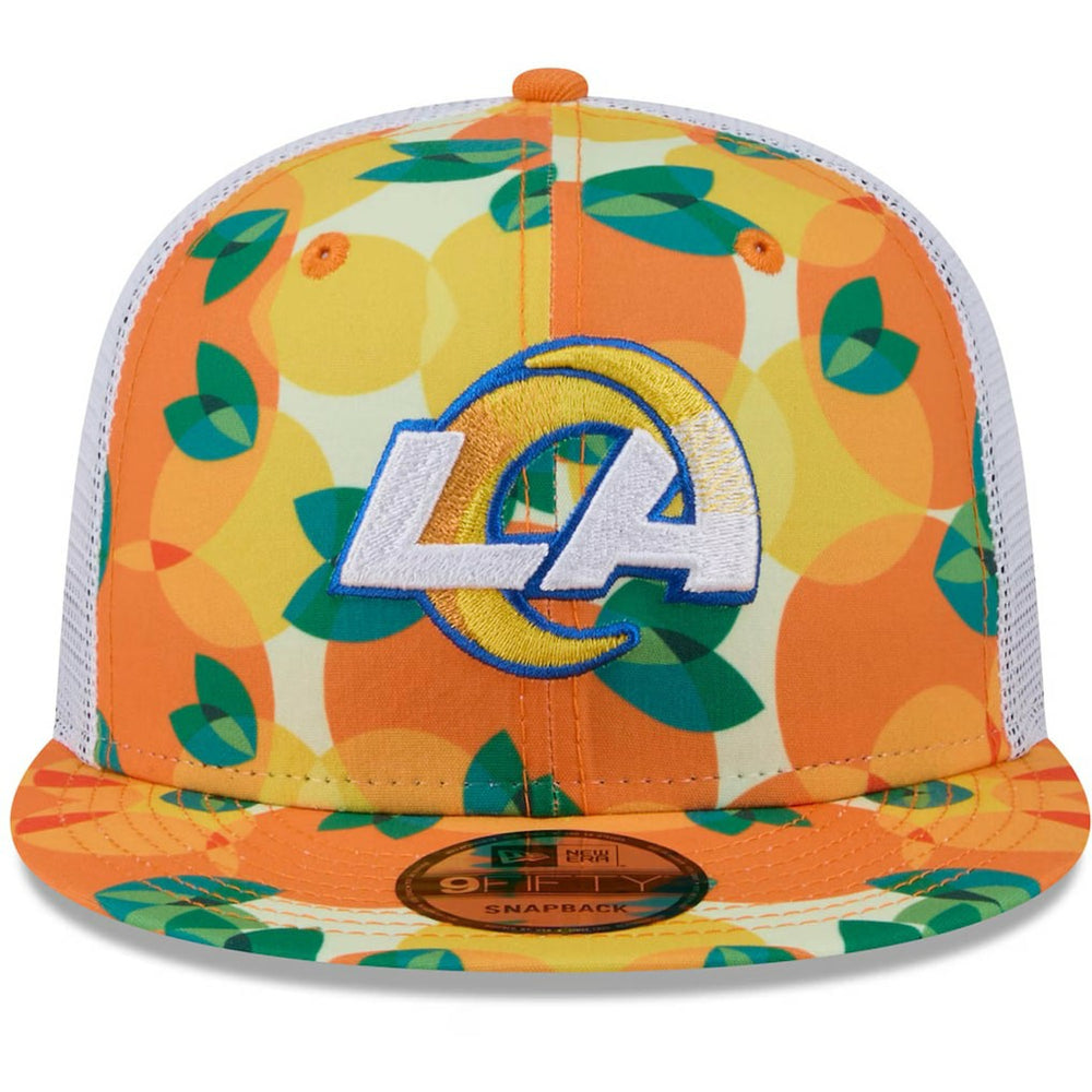 Los Angeles Rams New Era Citrus 9FIFTY Trucker Snapback Hat Orange - NFL