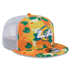 Los Angeles Rams New Era Citrus 9FIFTY Trucker Snapback Hat Orange - NFL