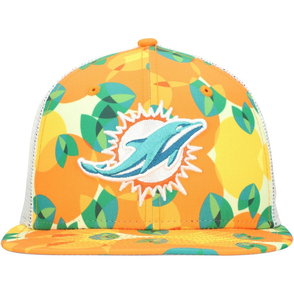Miami Dolphins New Era Citrus 9FIFTY Trucker Snapback Hat Orange - NFL