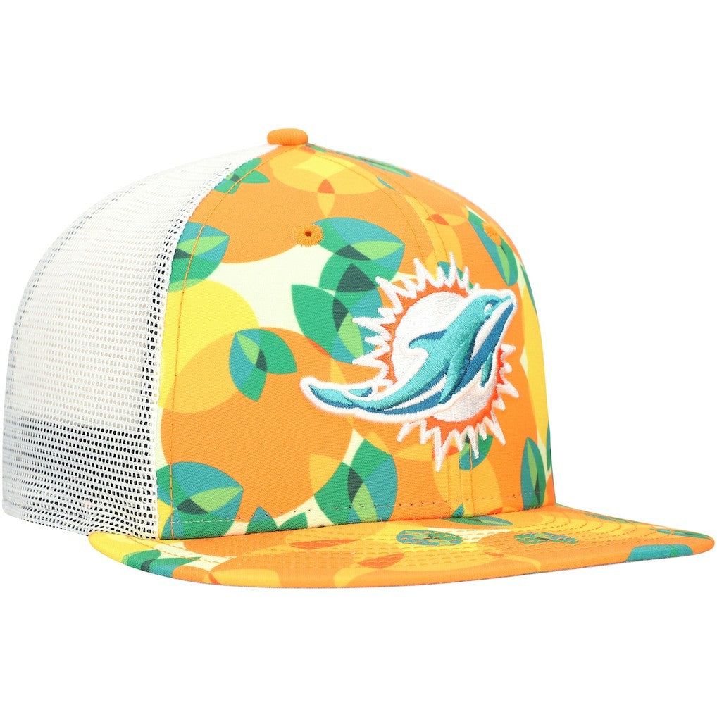 Miami Dolphins New Era Citrus 9FIFTY Trucker Snapback Hat Orange - NFL