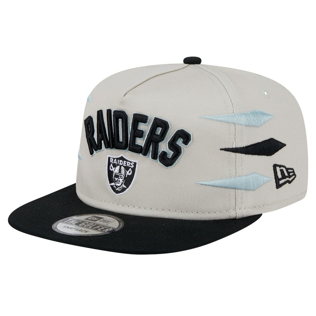 Las Vegas Raiders New Era Athletic Golfer Snapback Hat Stone/Black - NFL