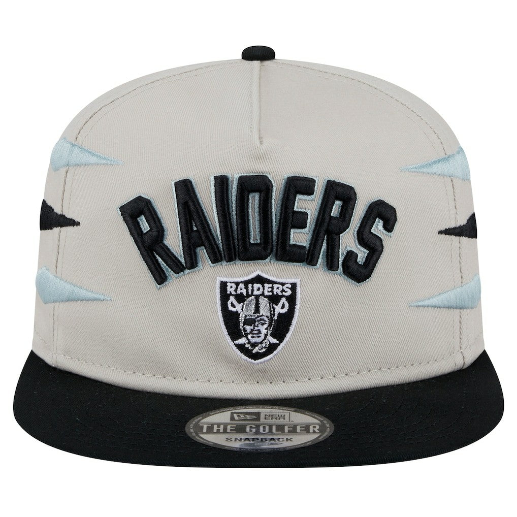 Las Vegas Raiders New Era Athletic Golfer Snapback Hat Stone/Black - NFL