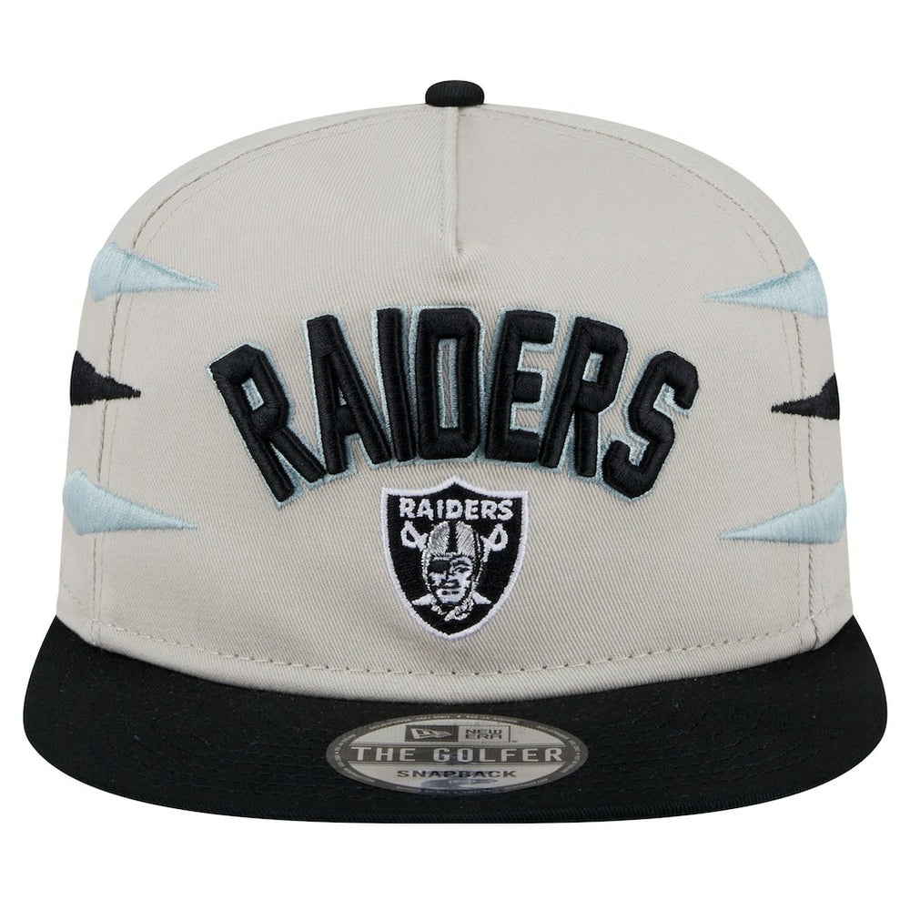 Las Vegas Raiders New Era Athletic Golfer Snapback Hat Stone/Black - NFL