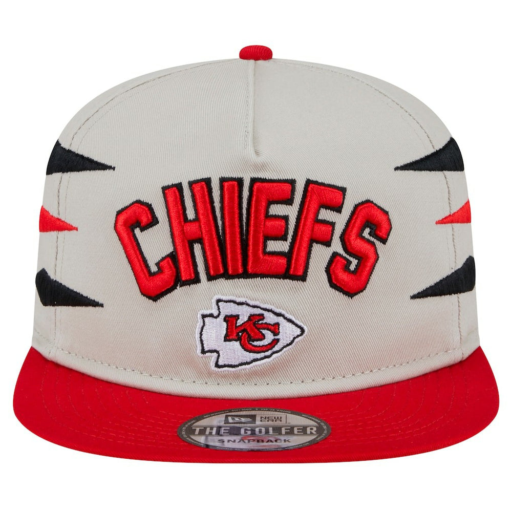Kansas City Chiefs New Era Athletic Golfer Snapback Hat Stone/Red - NFL