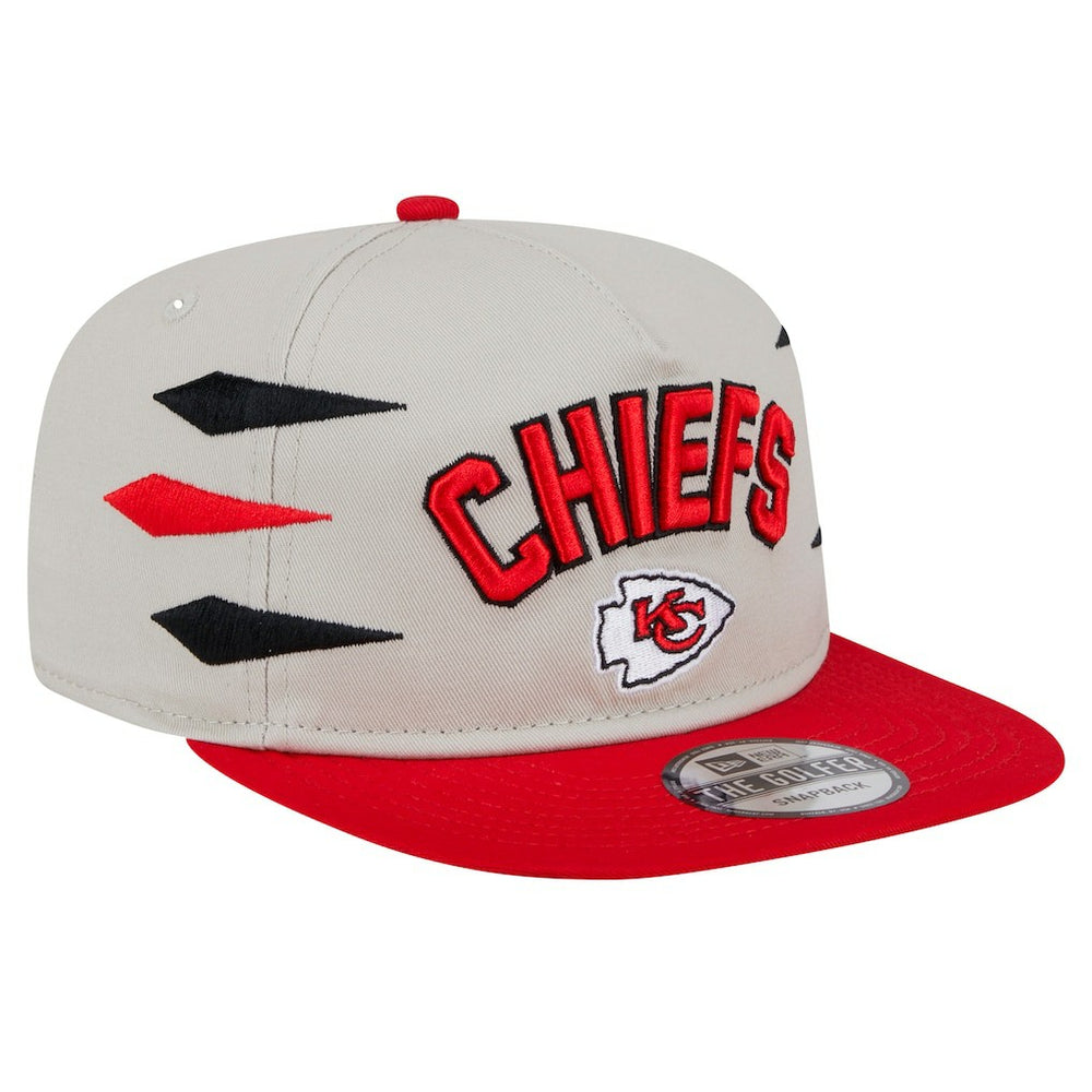 Kansas City Chiefs New Era Athletic Golfer Snapback Hat Stone/Red - NFL