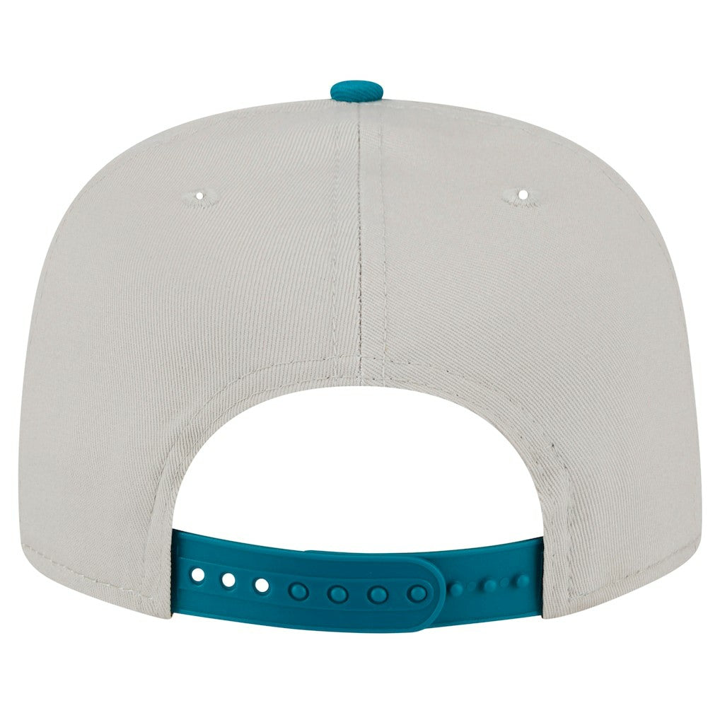 Miami Dolphins New Era Athletic Golfer Snapback Hat Stone/Aqua - NFL
