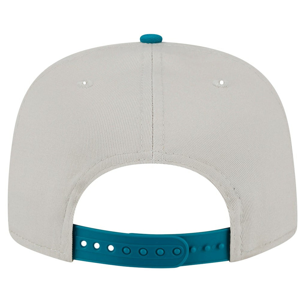 Miami Dolphins New Era Athletic Golfer Snapback Hat Stone/Aqua - NFL