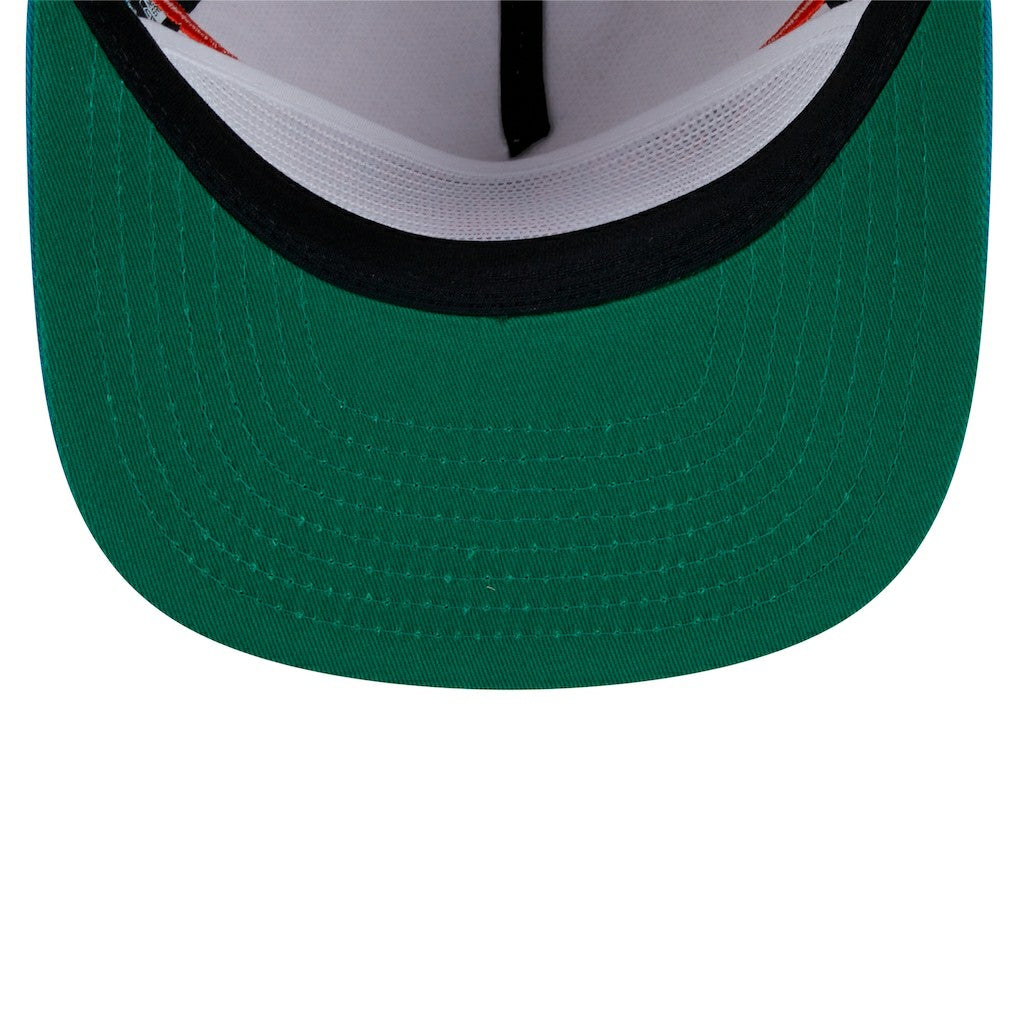 Miami Dolphins New Era Athletic Golfer Snapback Hat Stone/Aqua - NFL