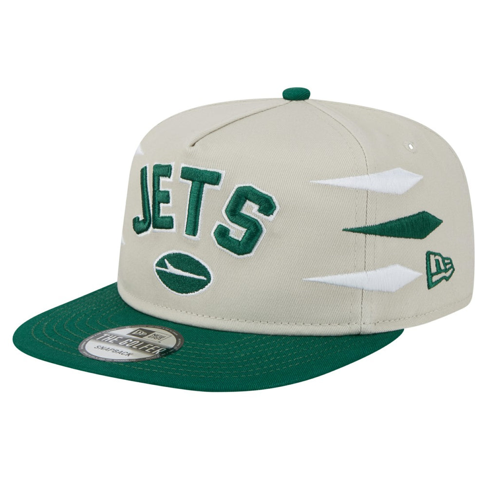 New York Jets New Era Athletic Golfer Snapback Hat Stone/Green - NFL