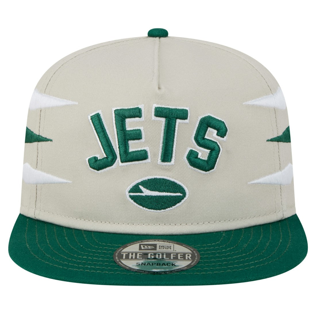 New York Jets New Era Athletic Golfer Snapback Hat Stone/Green - NFL