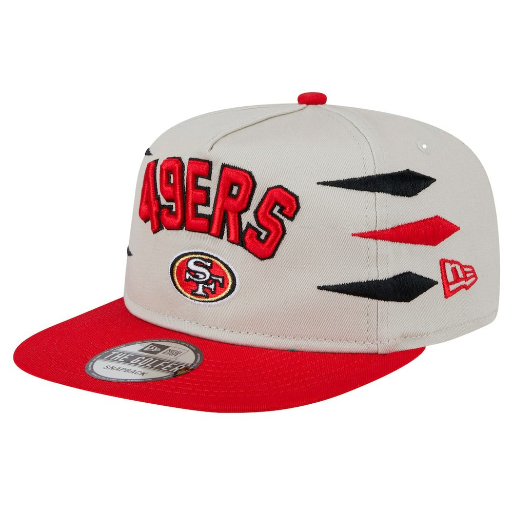 San Francisco 49ers New Era Athletic Golfer Snapback Hat Stone/Scarlet - NFL