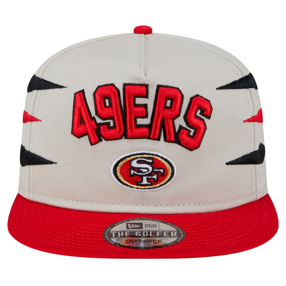 San Francisco 49ers New Era Athletic Golfer Snapback Hat Stone/Scarlet - NFL