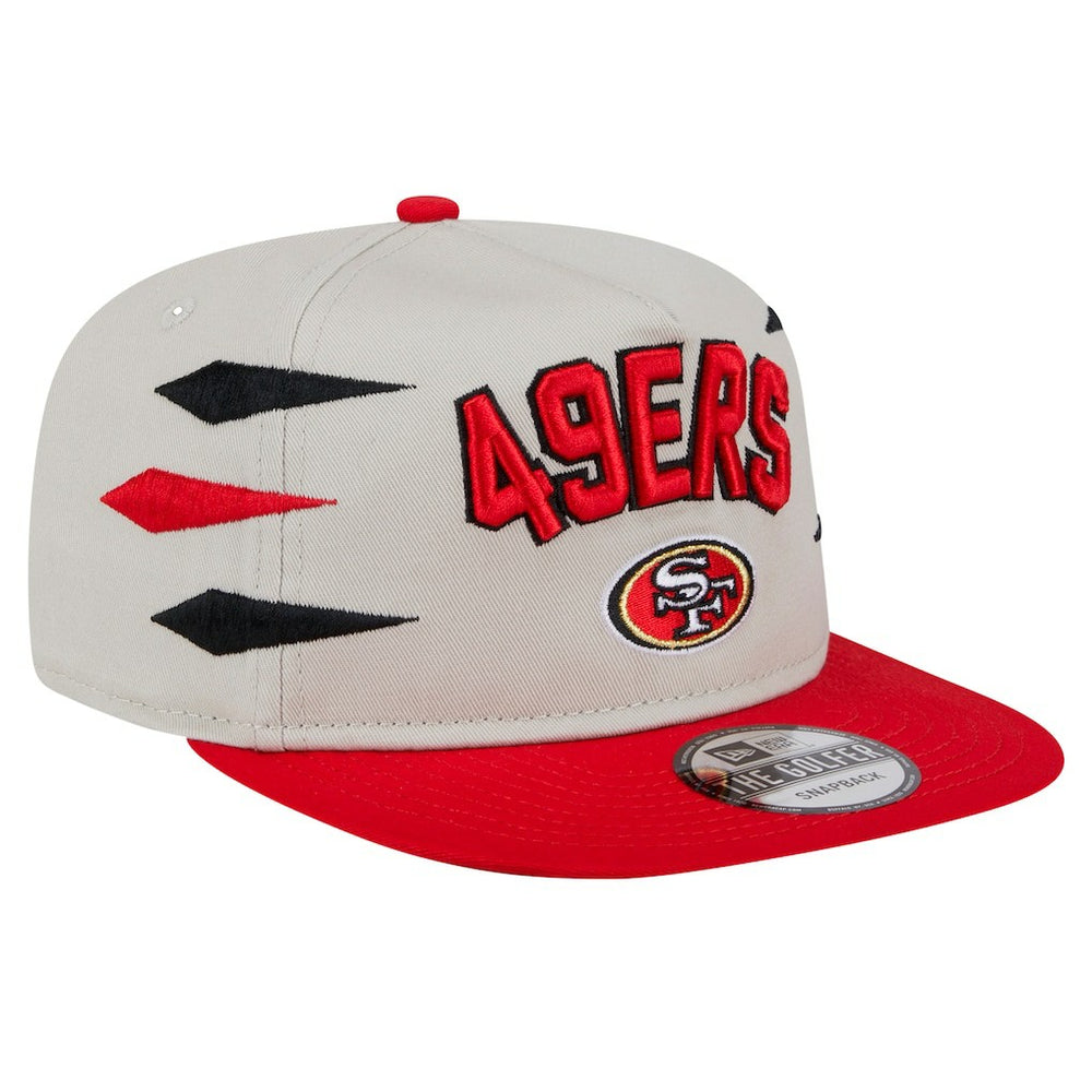 San Francisco 49ers New Era Athletic Golfer Snapback Hat Stone/Scarlet - NFL