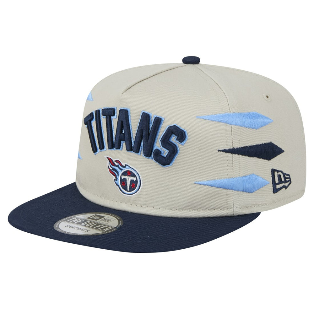 Tennessee Titans New Era Athletic Golfer Snapback Hat Stone/Navy - NFL