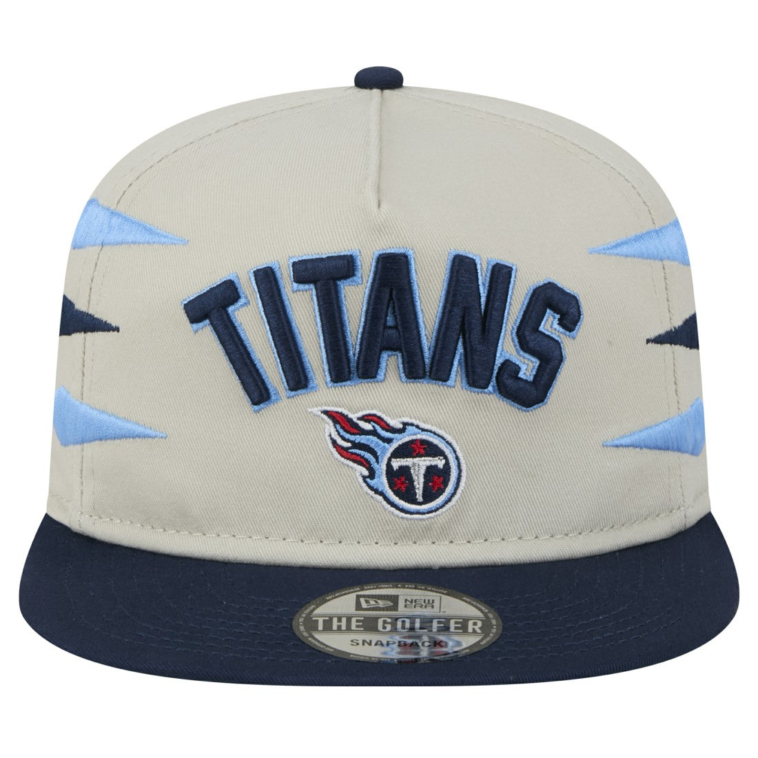 Tennessee Titans New Era Athletic Golfer Snapback Hat Stone/Navy - NFL