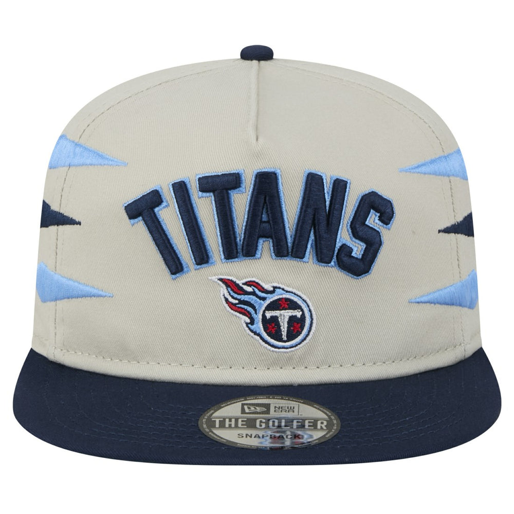 Tennessee Titans New Era Athletic Golfer Snapback Hat Stone/Navy - NFL