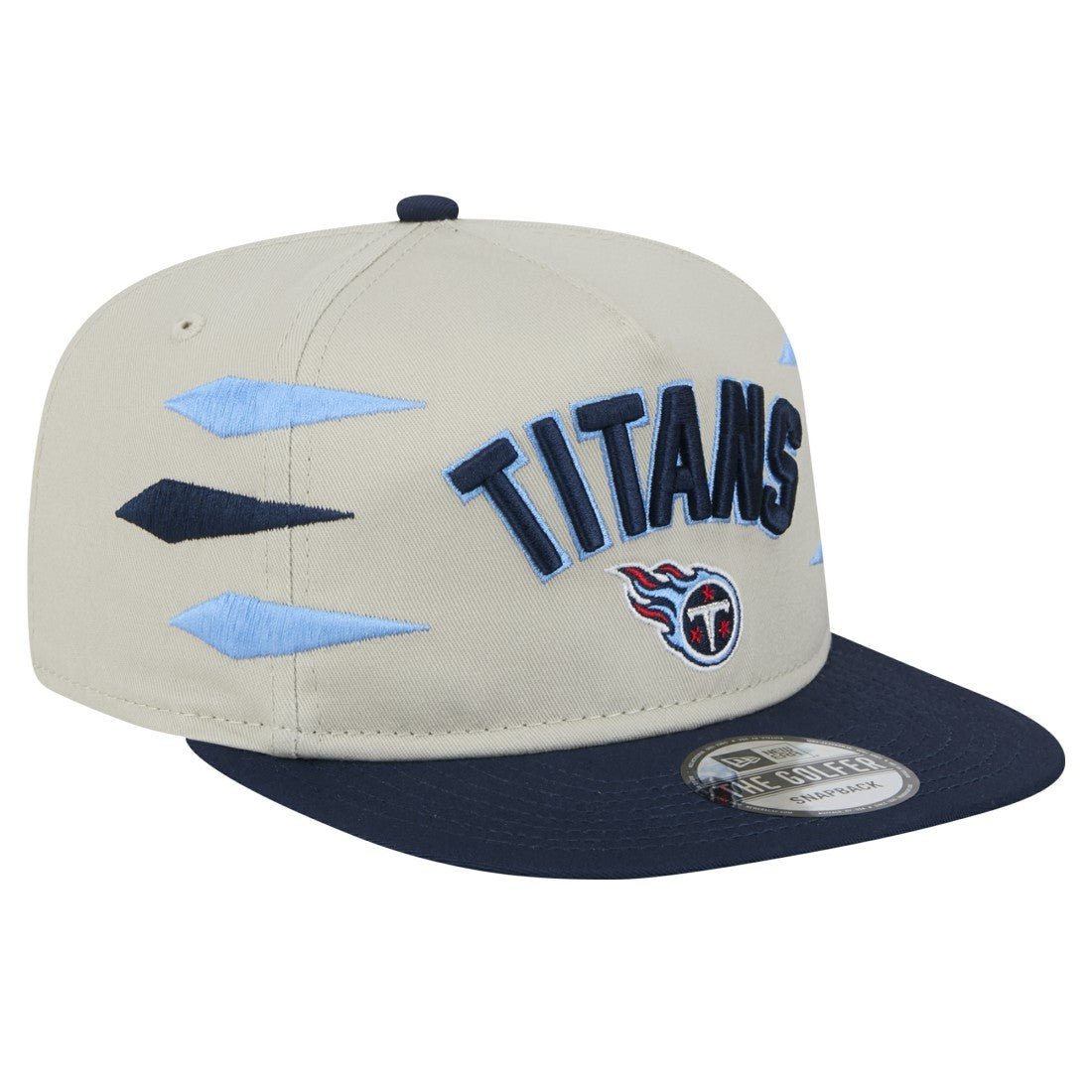 Tennessee Titans New Era Athletic Golfer Snapback Hat Stone/Navy - NFL