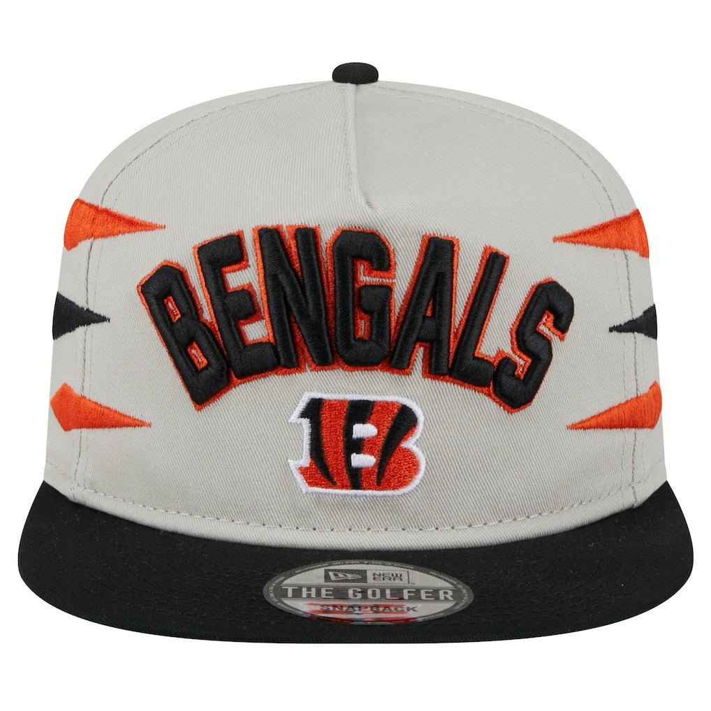 Cincinnati Bengals New Era Athletic Golfer Snapback Hat Stone/Orange - NFL