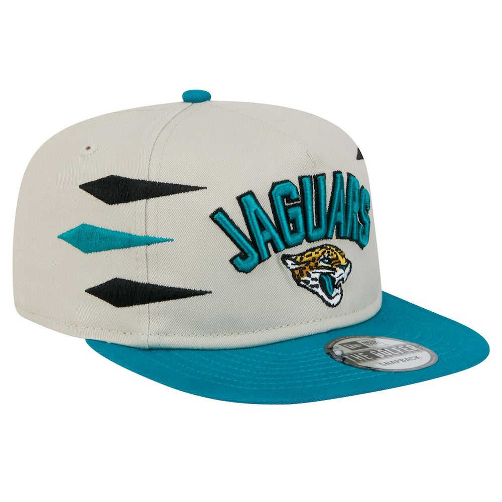 Jacksonville Jaguars New Era Athletic Golfer Snapback Hat Stone/Teal - NFL