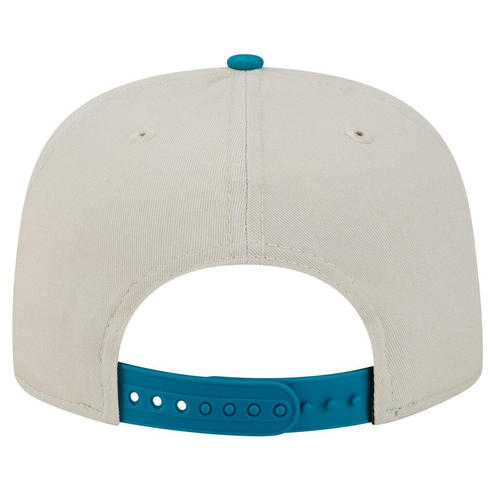 Jacksonville Jaguars New Era Athletic Golfer Snapback Hat Stone/Teal - NFL