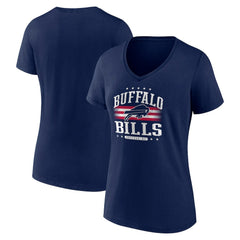 Buffalo Bills Women's Americana Team V-Neck T-Shirt Navy - NFL
