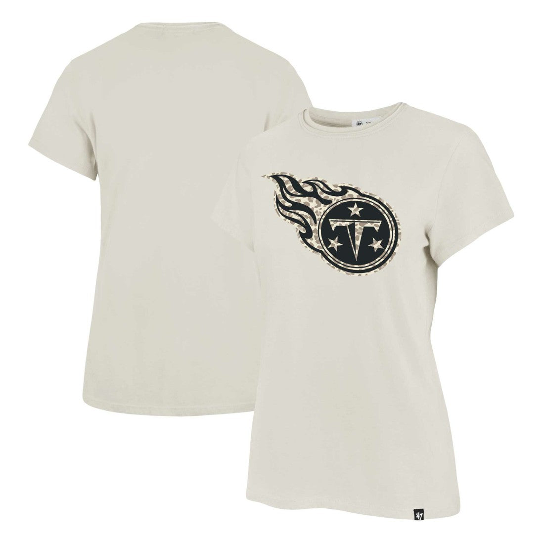 Tennessee Titans '47 Women's Panthera Frankie T-Shirt Cream - 47 brand