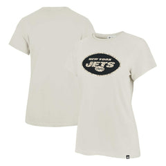 New York Jets '47 Women's Panthera Frankie T-Shirt Cream - NFL