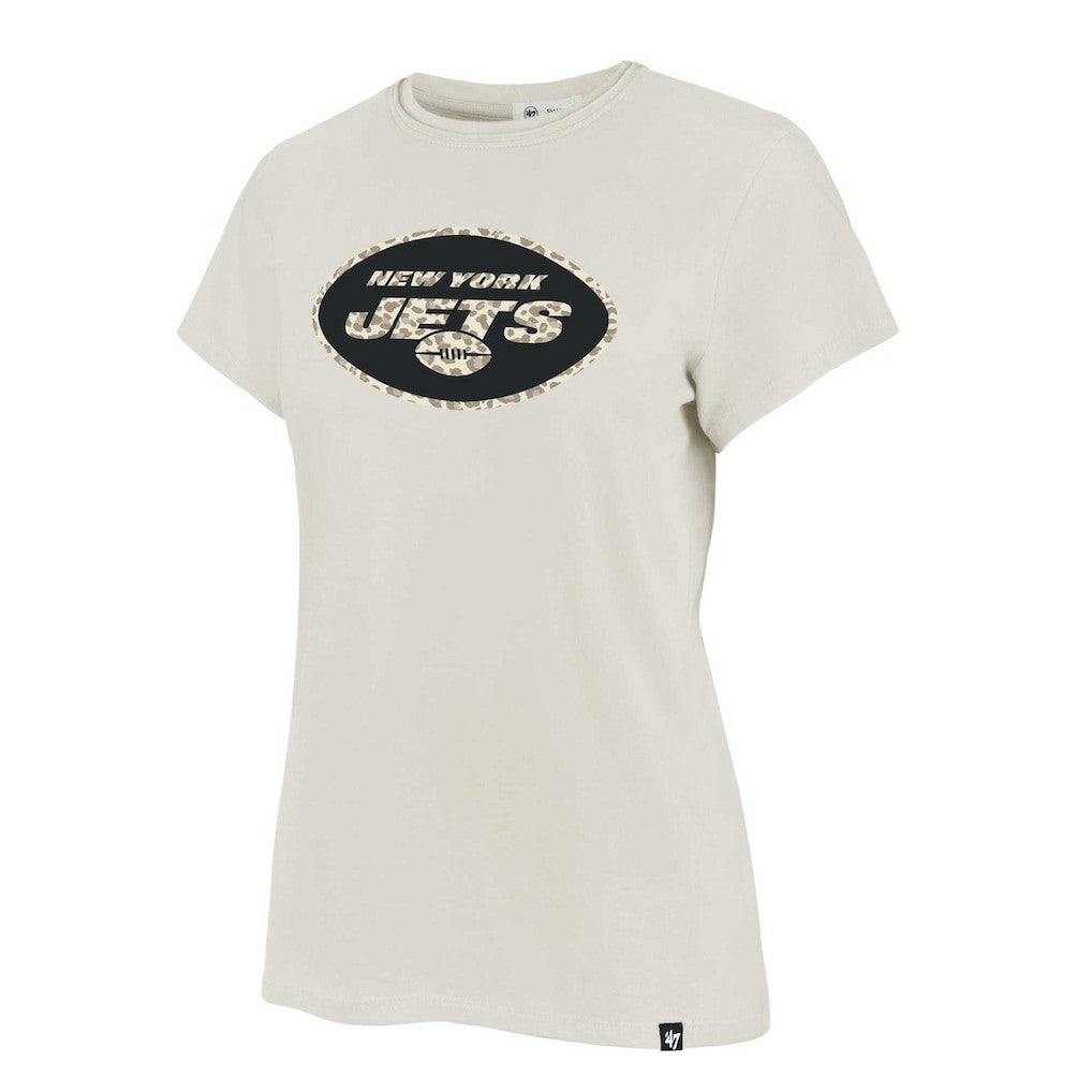 New York Jets '47 Women's Panthera Frankie T-Shirt Cream - NFL