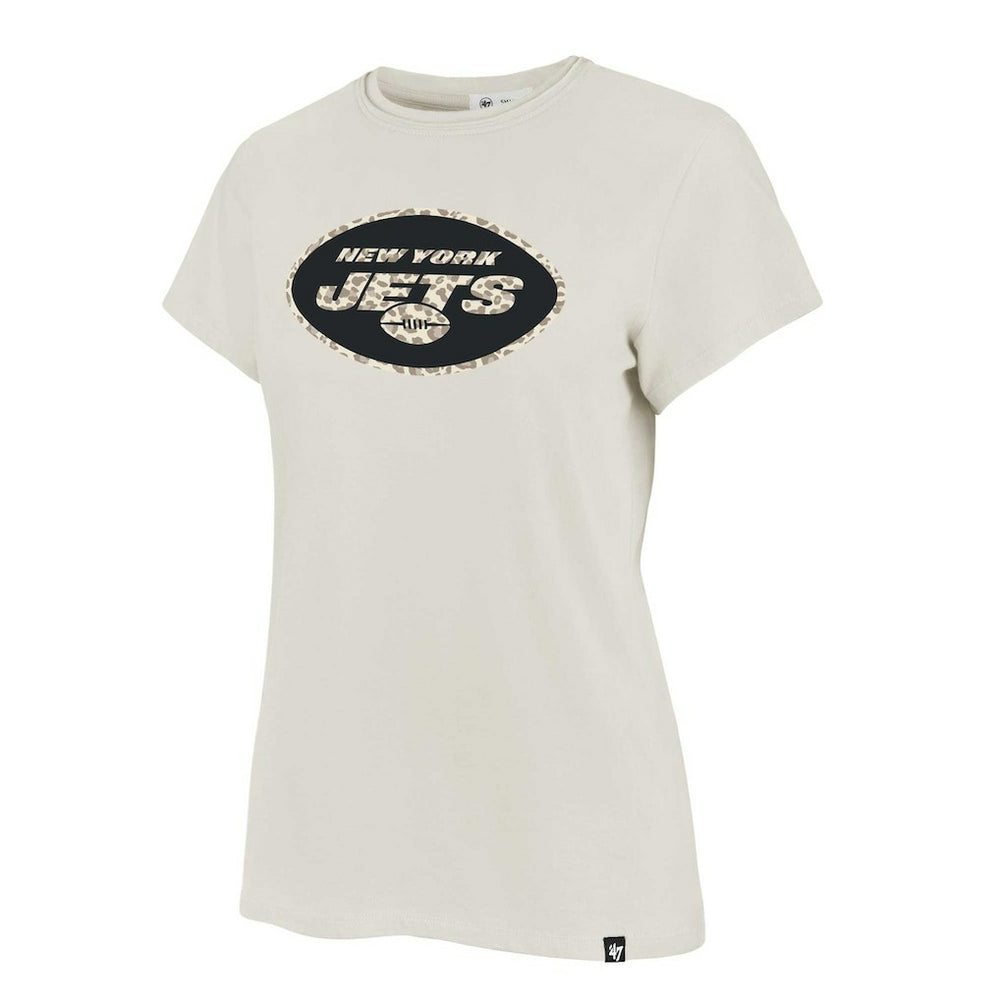 New York Jets '47 Women's Panthera Frankie T-Shirt Cream - NFL