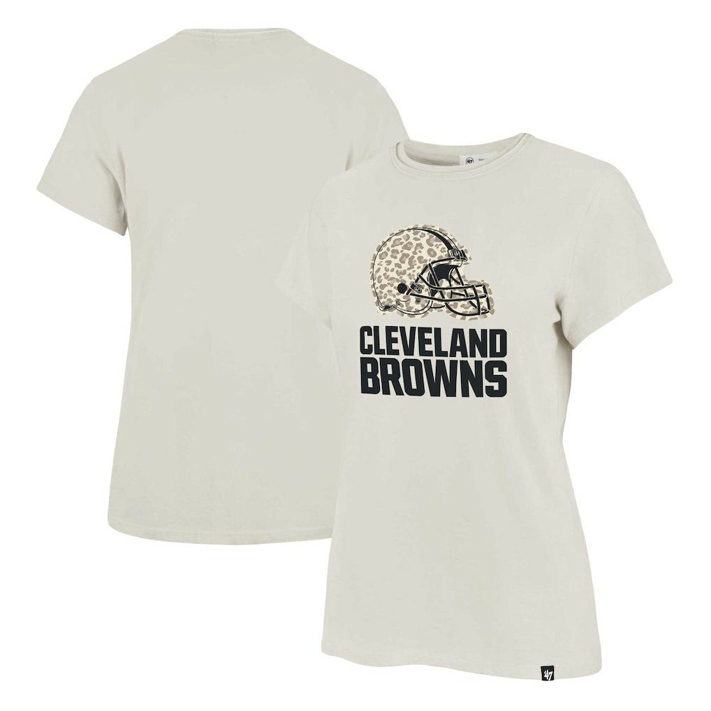 Cleveland Browns '47 Women's Panthera Frankie T-Shirt Cream - 47 brand