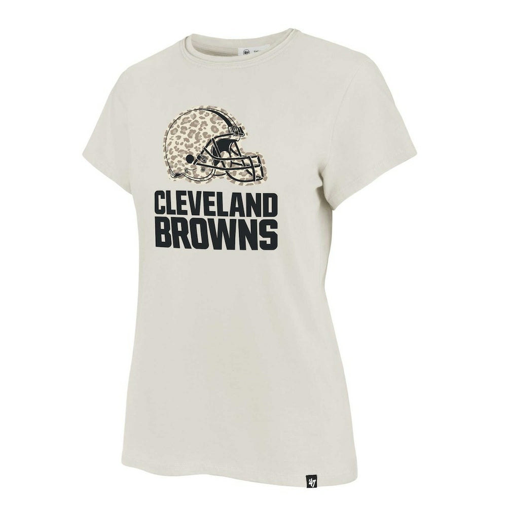 Cleveland Browns '47 Women's Panthera Frankie T-Shirt Cream - 47 brand